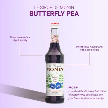 le sirop de monin butterfly pea - 700ml